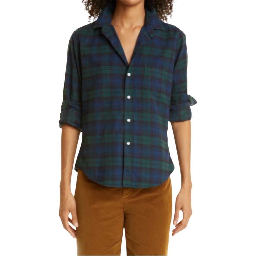 Frank & Eileen Barry Tailored Button Up Flannel shirt Size S